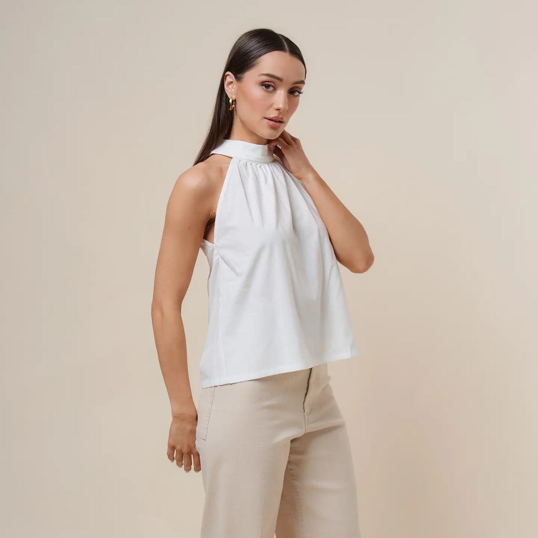 HALTER NECK BLOUSE TOP