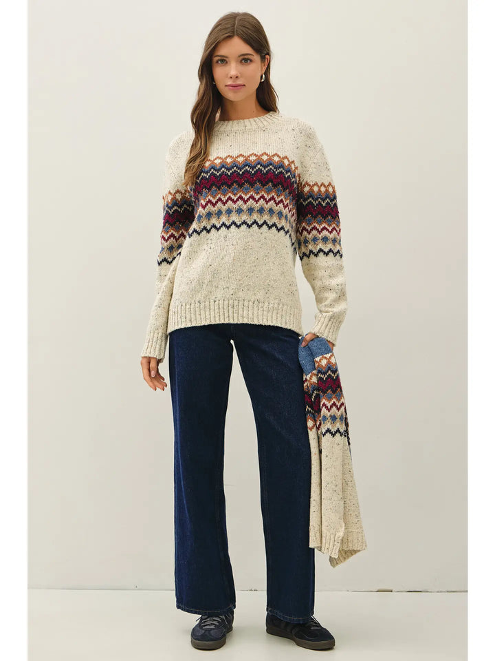 COMO FAIR ISLE MID BLOCK SWEATER