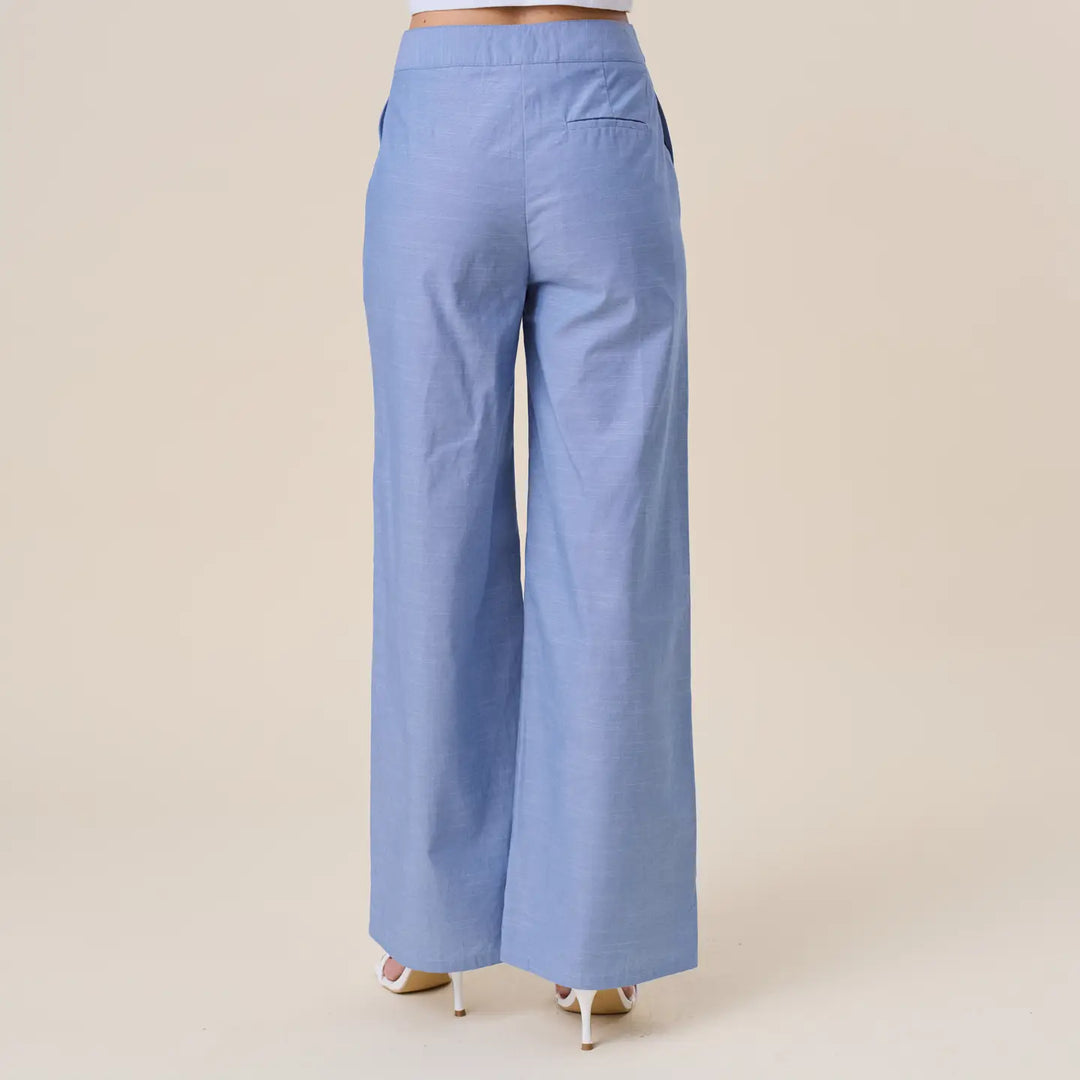 FRONT PIN TUCK DETAILED PANTS