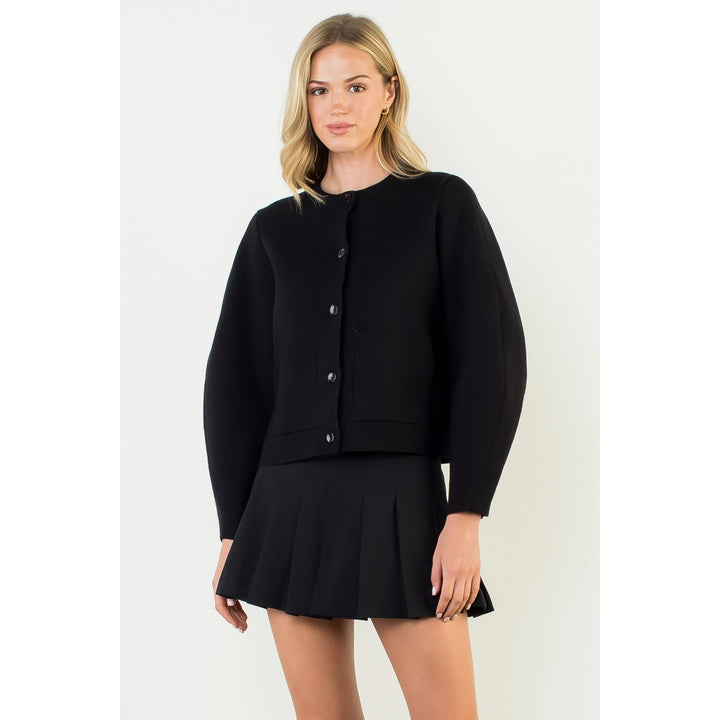 LONG SLEEVE CROPPED CARDIGAN