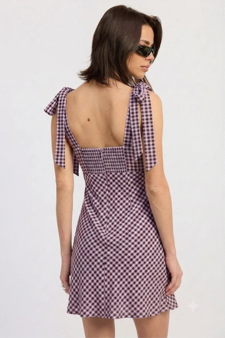 TIE SHOULDER MINI DRESS