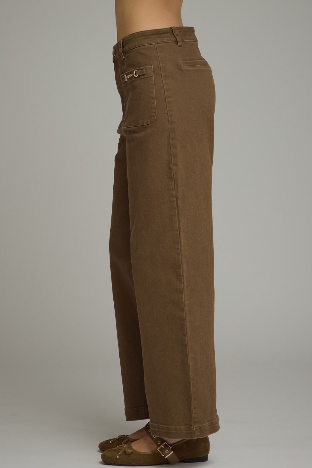 SOLID WIDE LEG PANTS