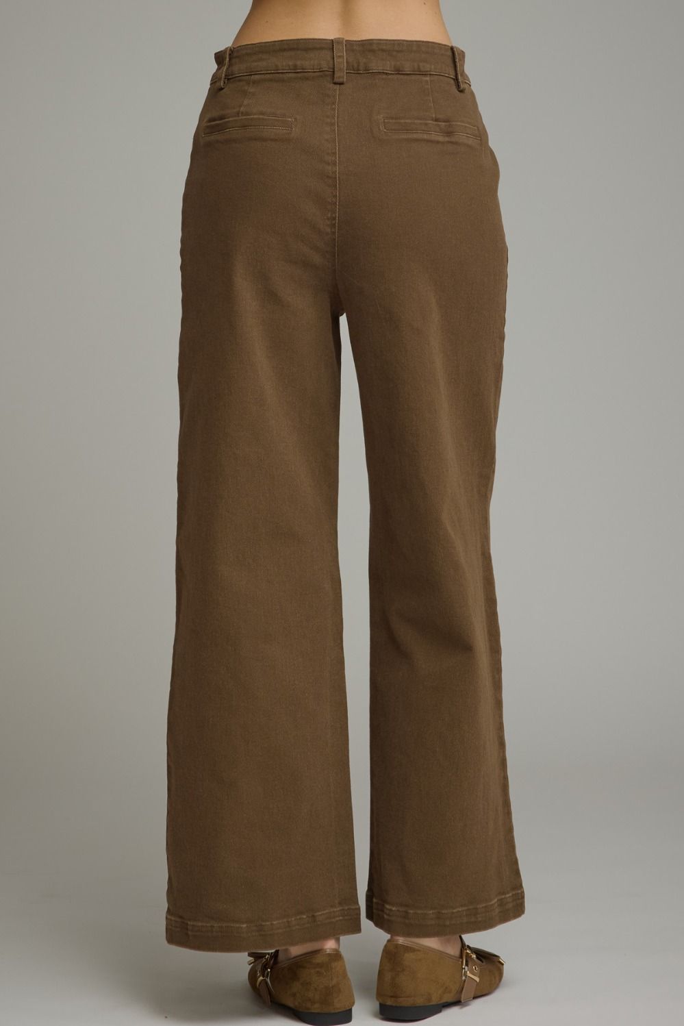 SOLID WIDE LEG PANTS