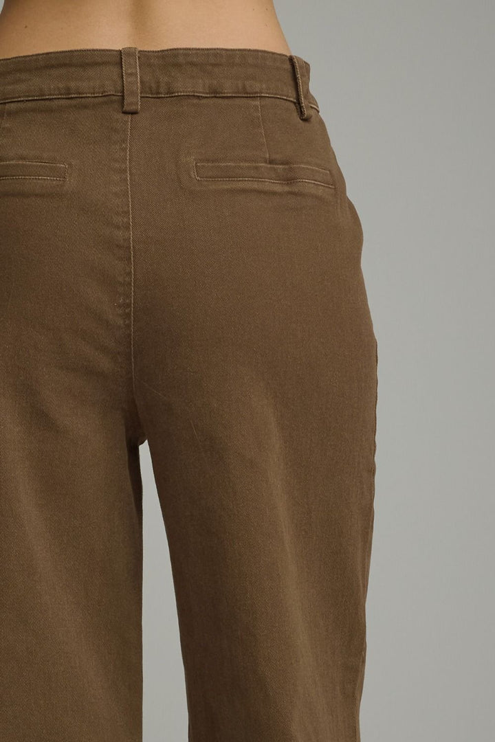 SOLID WIDE LEG PANTS