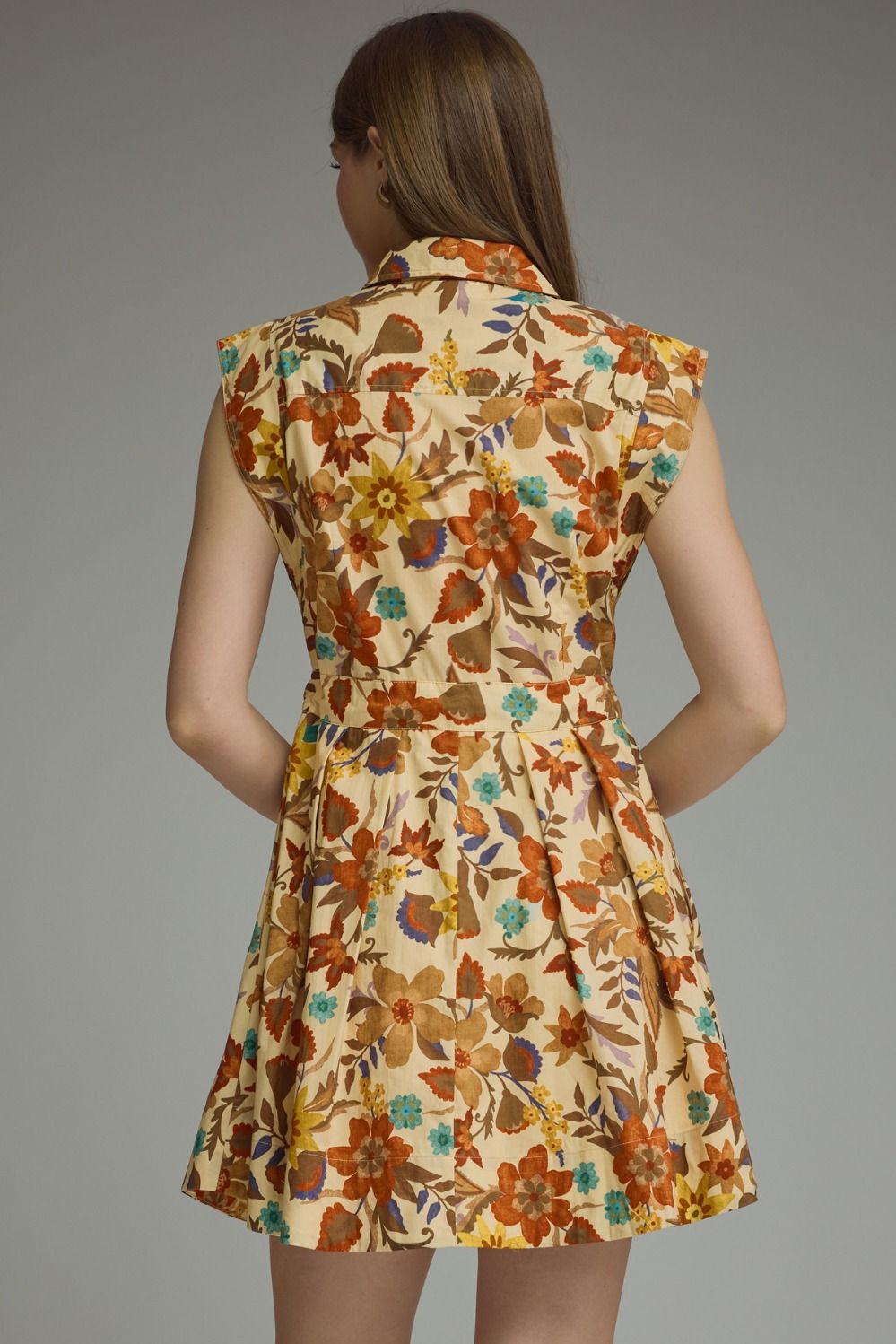 FLORAL SLEEVELESS MINI DRESS