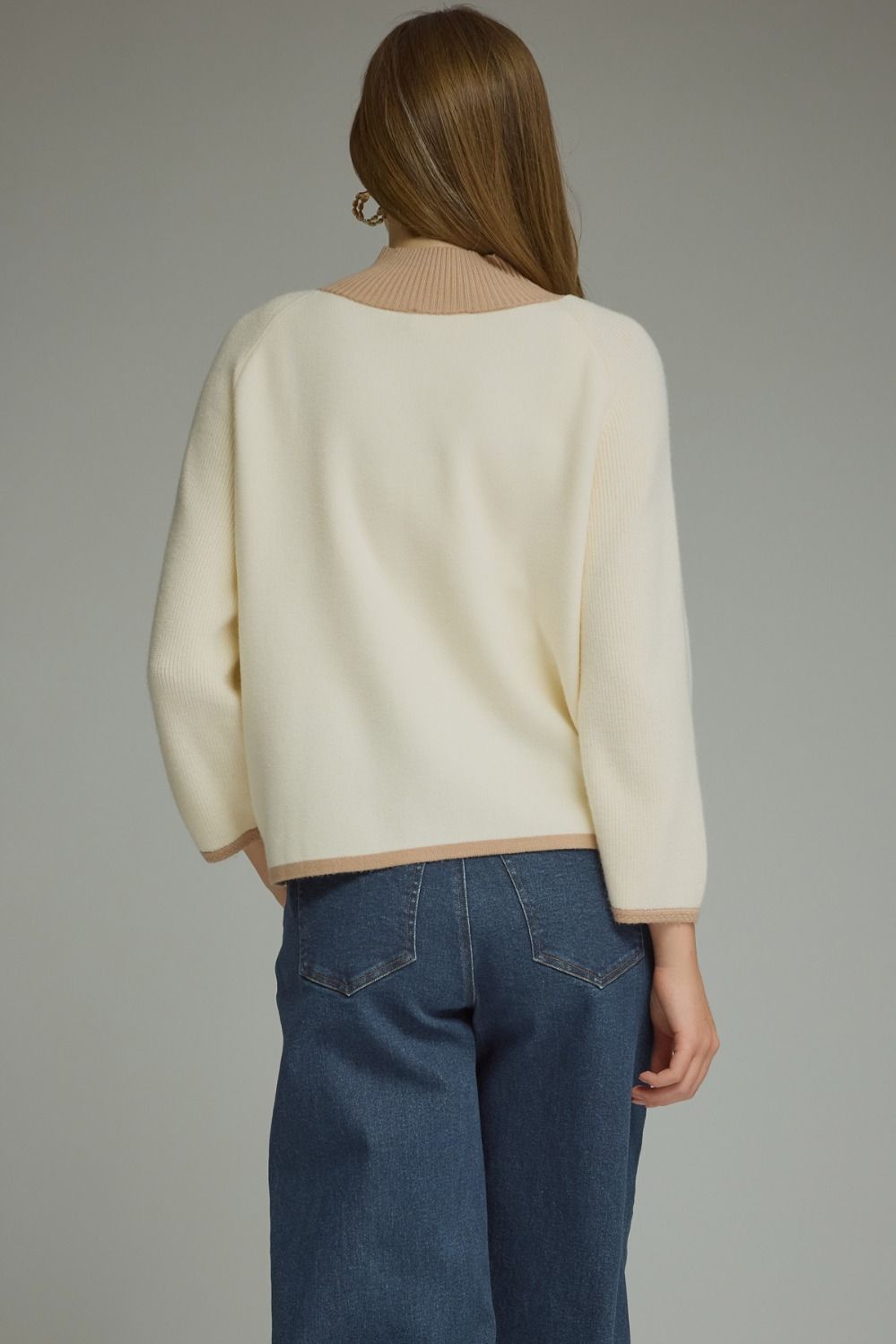 SOLID LONG SLEEVE KNIT JACKET