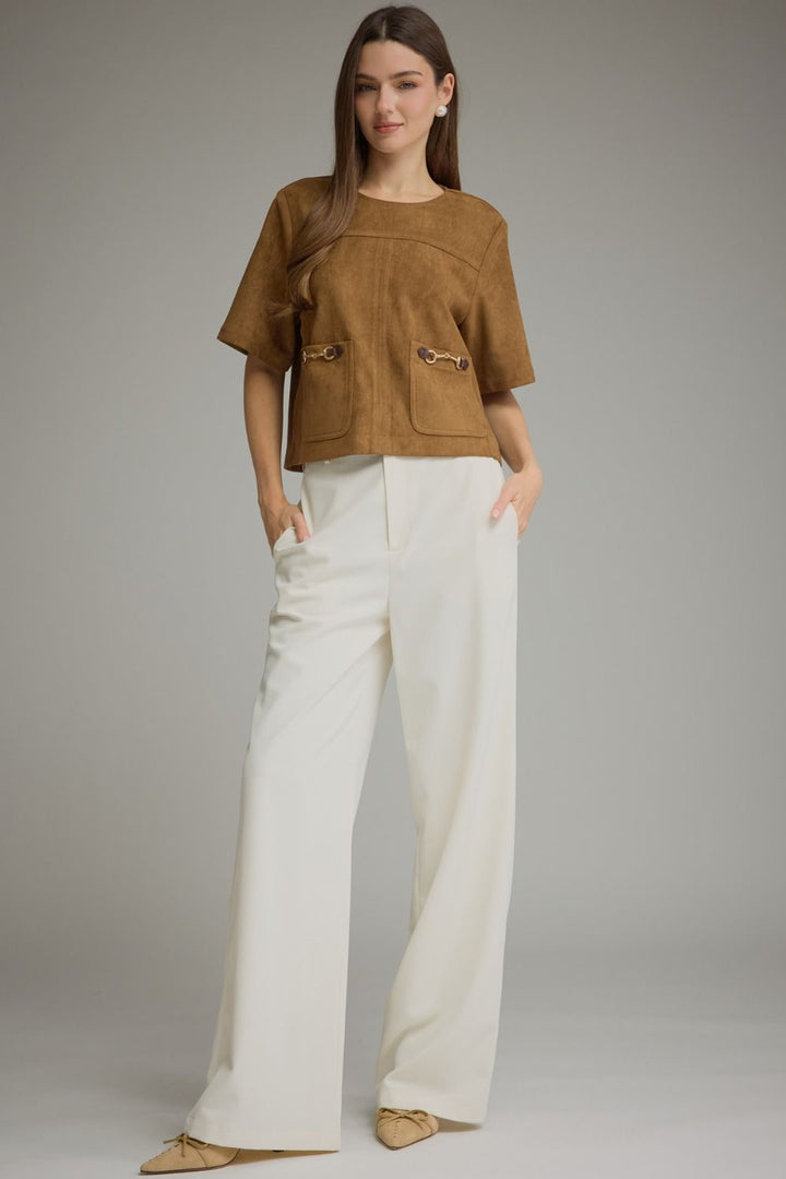 SOLID SHORT SLEEVE TOP