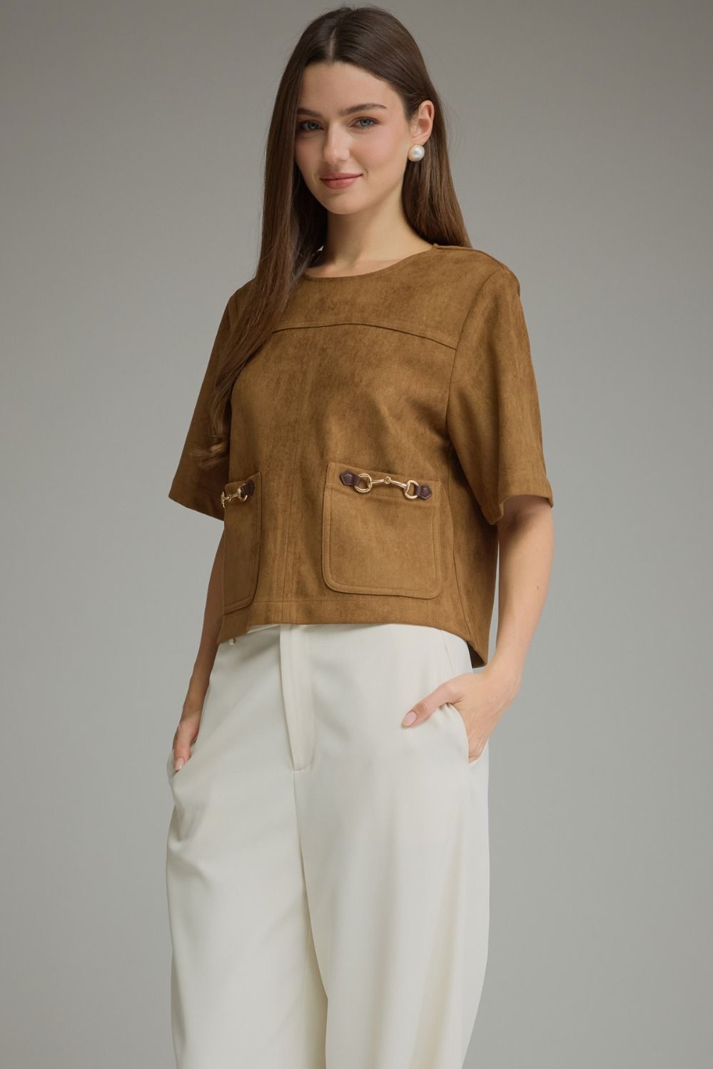 SOLID SHORT SLEEVE TOP
