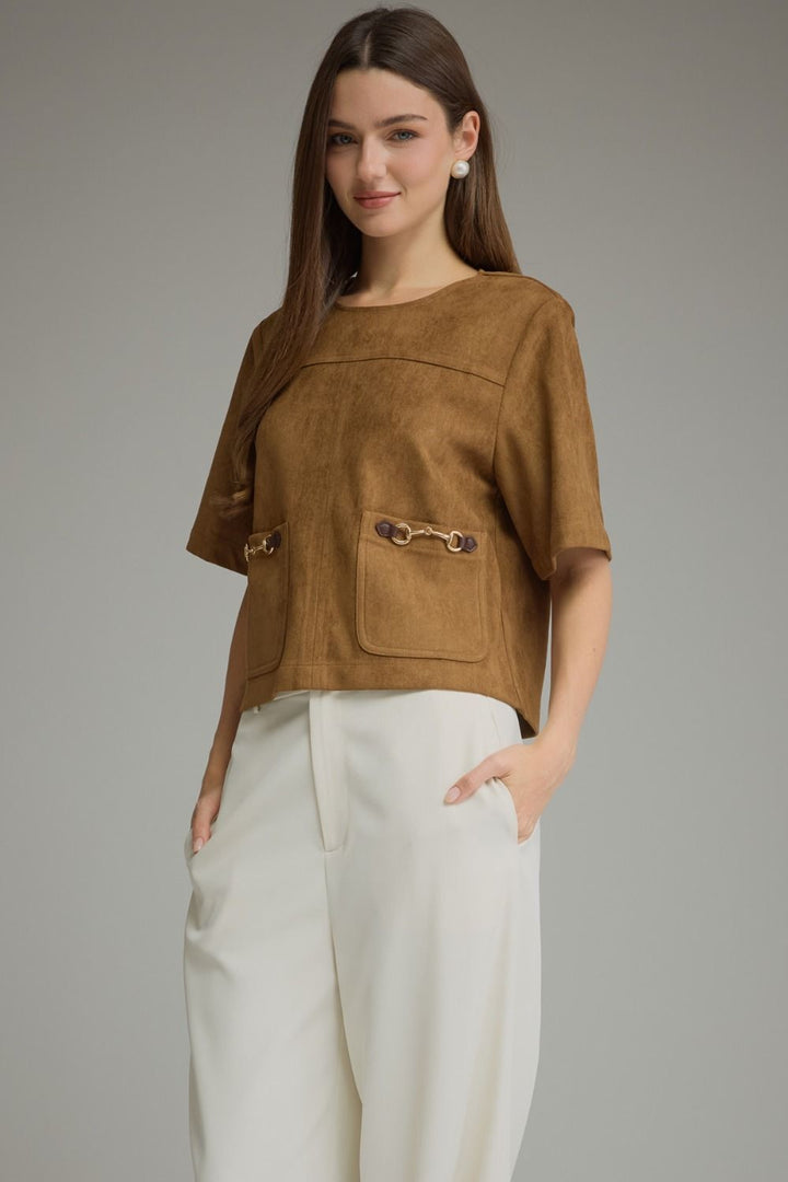 SOLID SHORT SLEEVE TOP