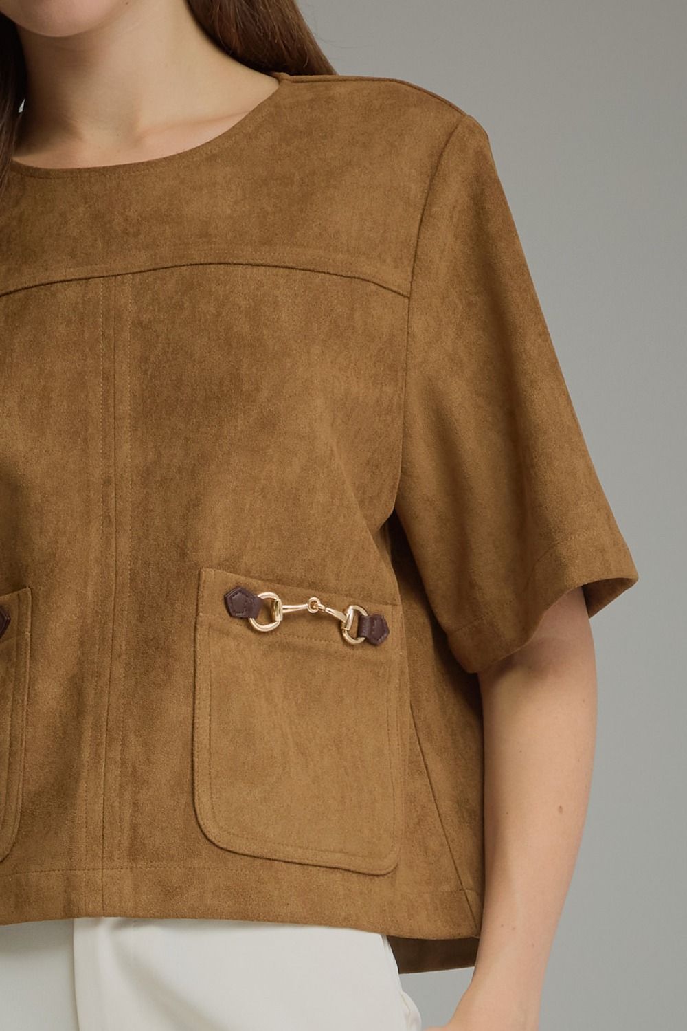 SOLID SHORT SLEEVE TOP