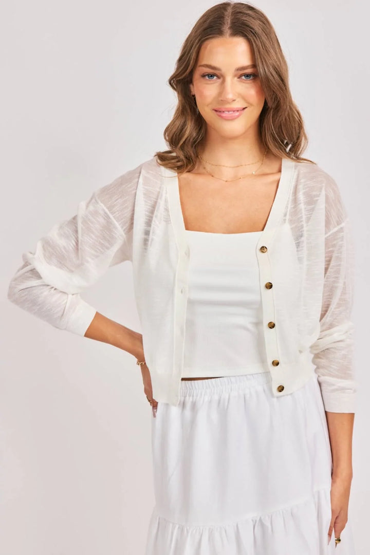 EVIE BUTTON FRONT CARDIGAN