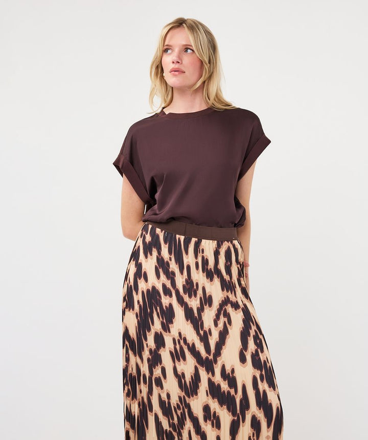 T-SHIRT ROLL UP SLEEVE SATIN