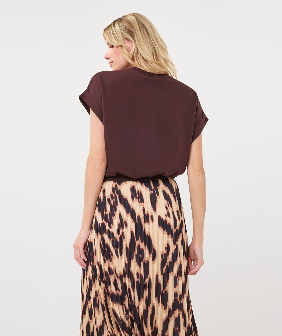 T-SHIRT ROLL UP SLEEVE SATIN