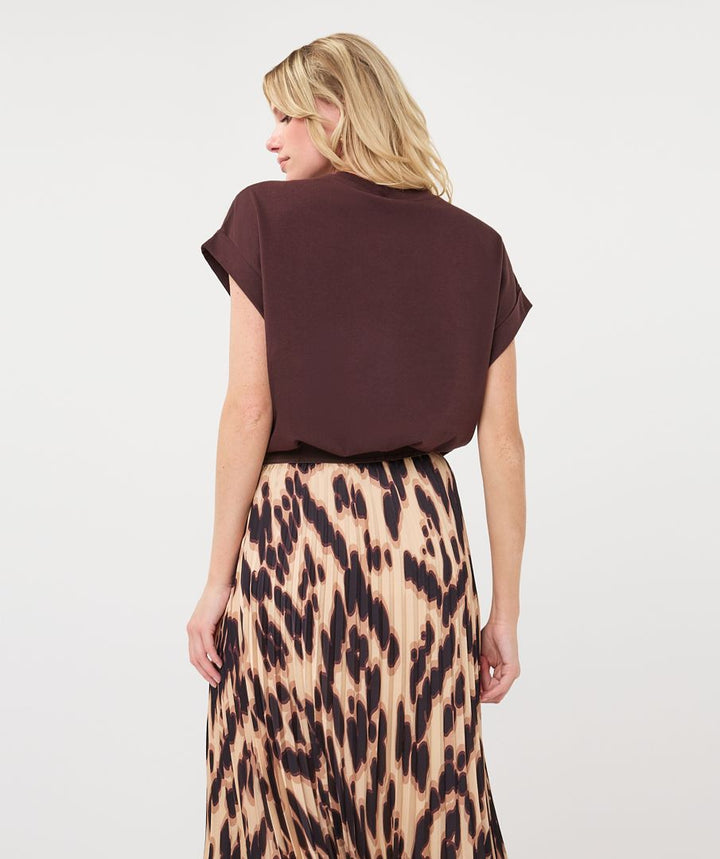 T-SHIRT ROLL UP SLEEVE SATIN
