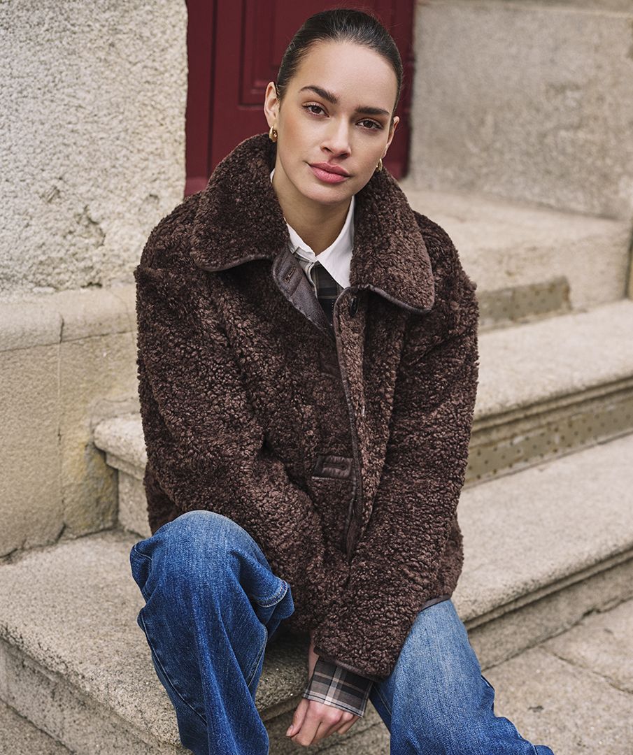 JACKET SHEARLING FAKE FUR