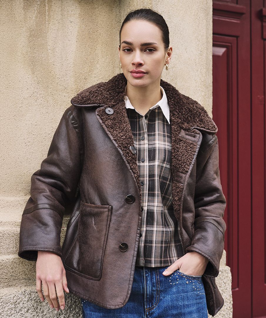 JACKET SHEARLING FAKE FUR
