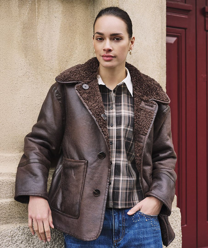JACKET SHEARLING FAKE FUR