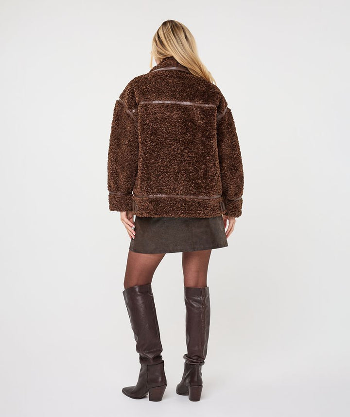 JACKET SHEARLING FAKE FUR
