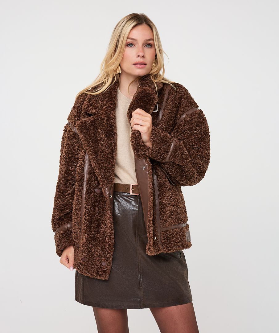 JACKET SHEARLING FAKE FUR