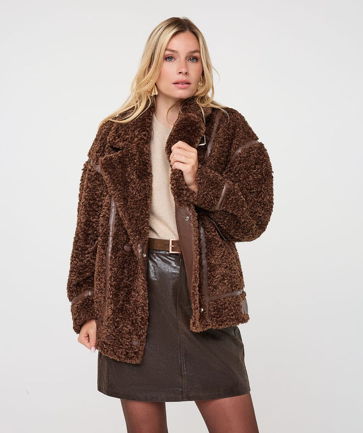 JACKET SHEARLING FAKE FUR