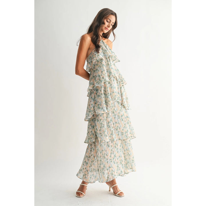 TIERED FLORAL MAXI DRESS
