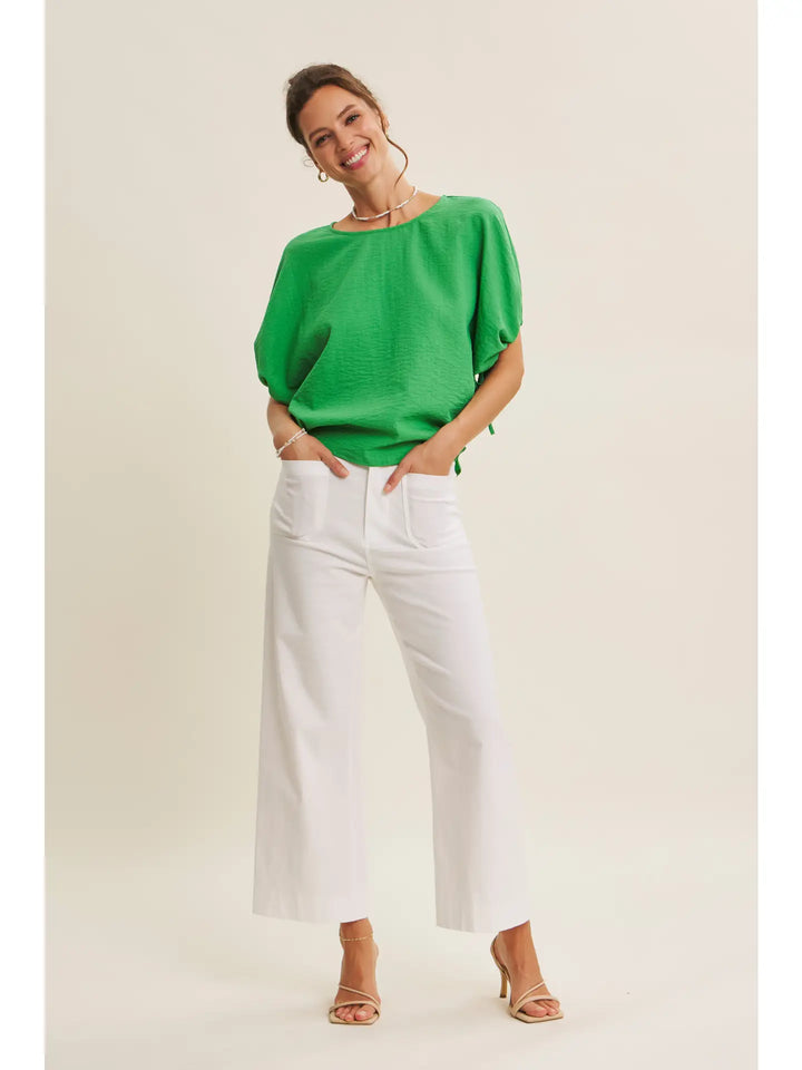 STRETCHY ANKLE PANTS WITH POCKETS