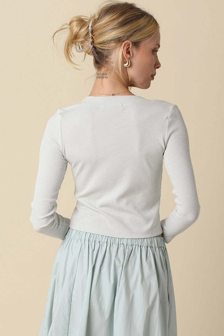 SASHA CROP BUTTON CARDIGAN