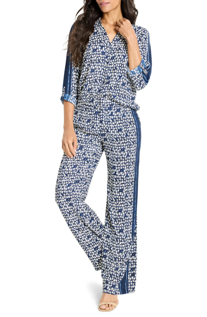 ETCHED ANGLES WIDE LEG PANT