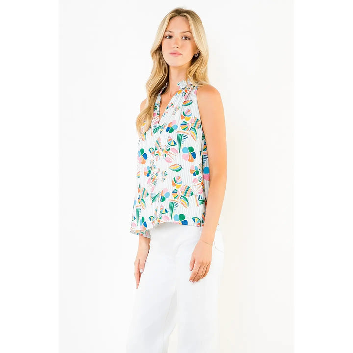 LOBSTER PRINT SLEEVELESS TOP