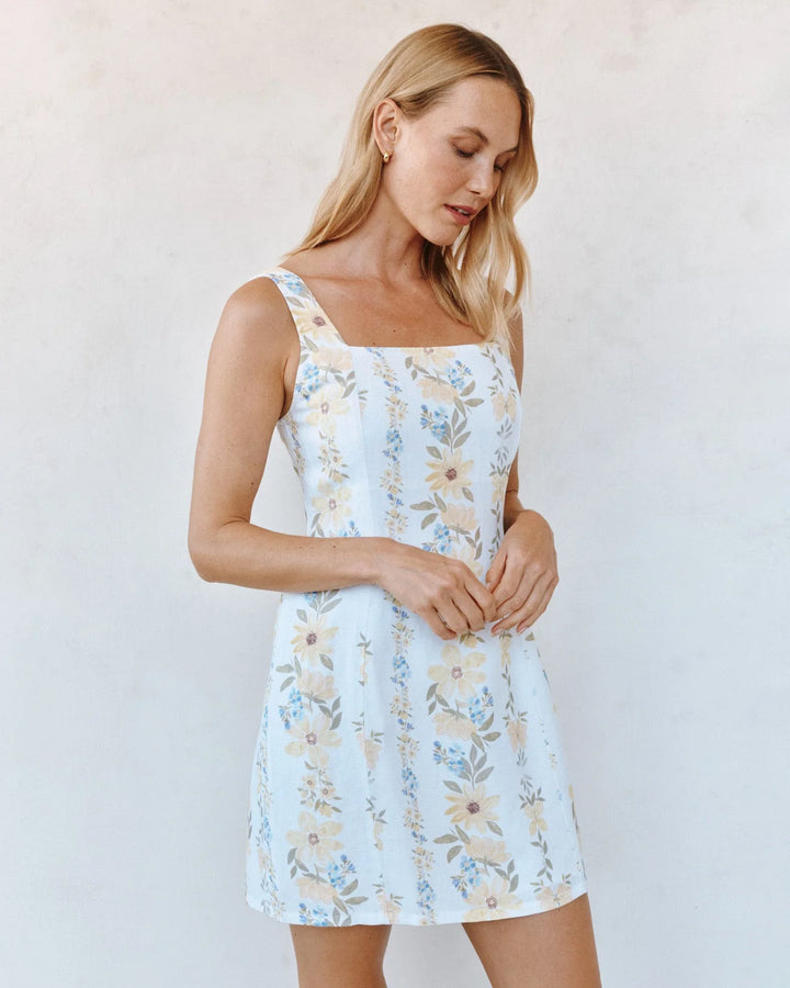 FITTED SMOCKED BACK MINI DRESS