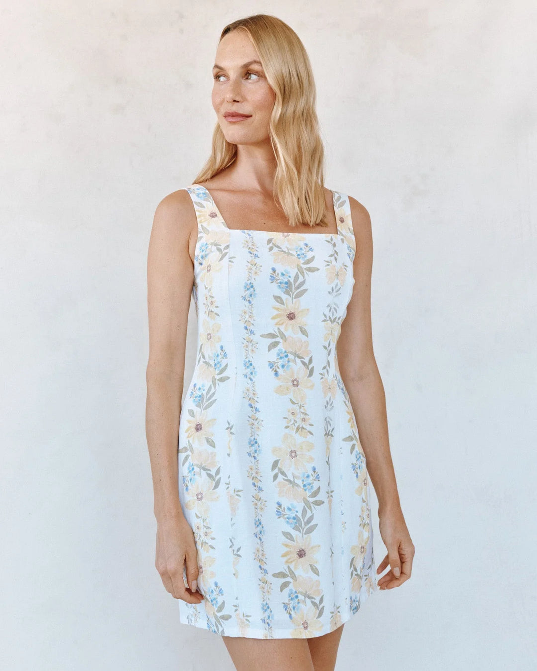 FITTED SMOCKED BACK MINI DRESS