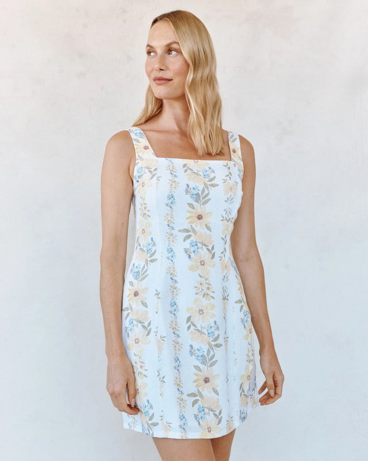 FITTED SMOCKED BACK MINI DRESS