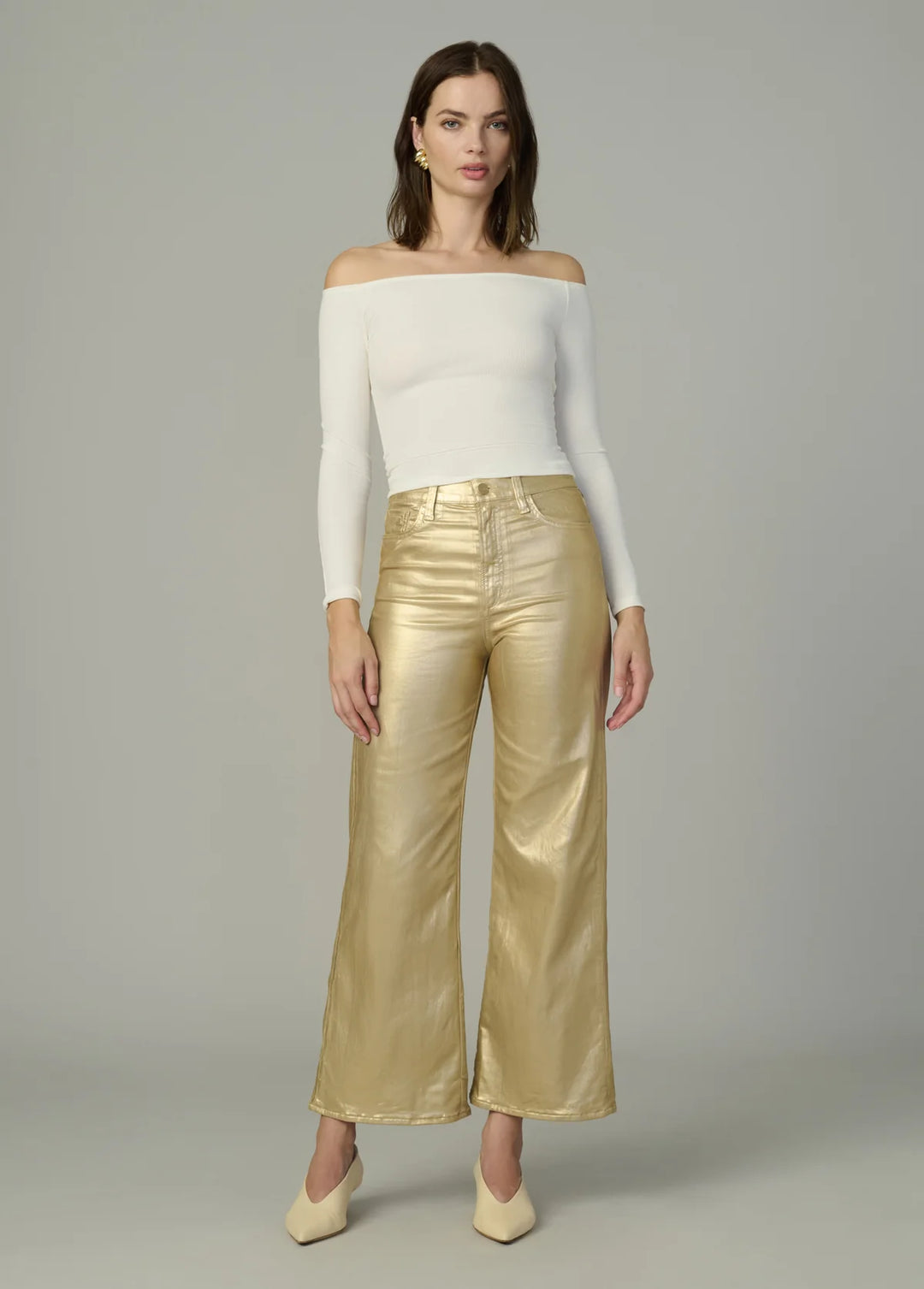 THE MIA HIGH RISE WIDE ANKLE FOIL