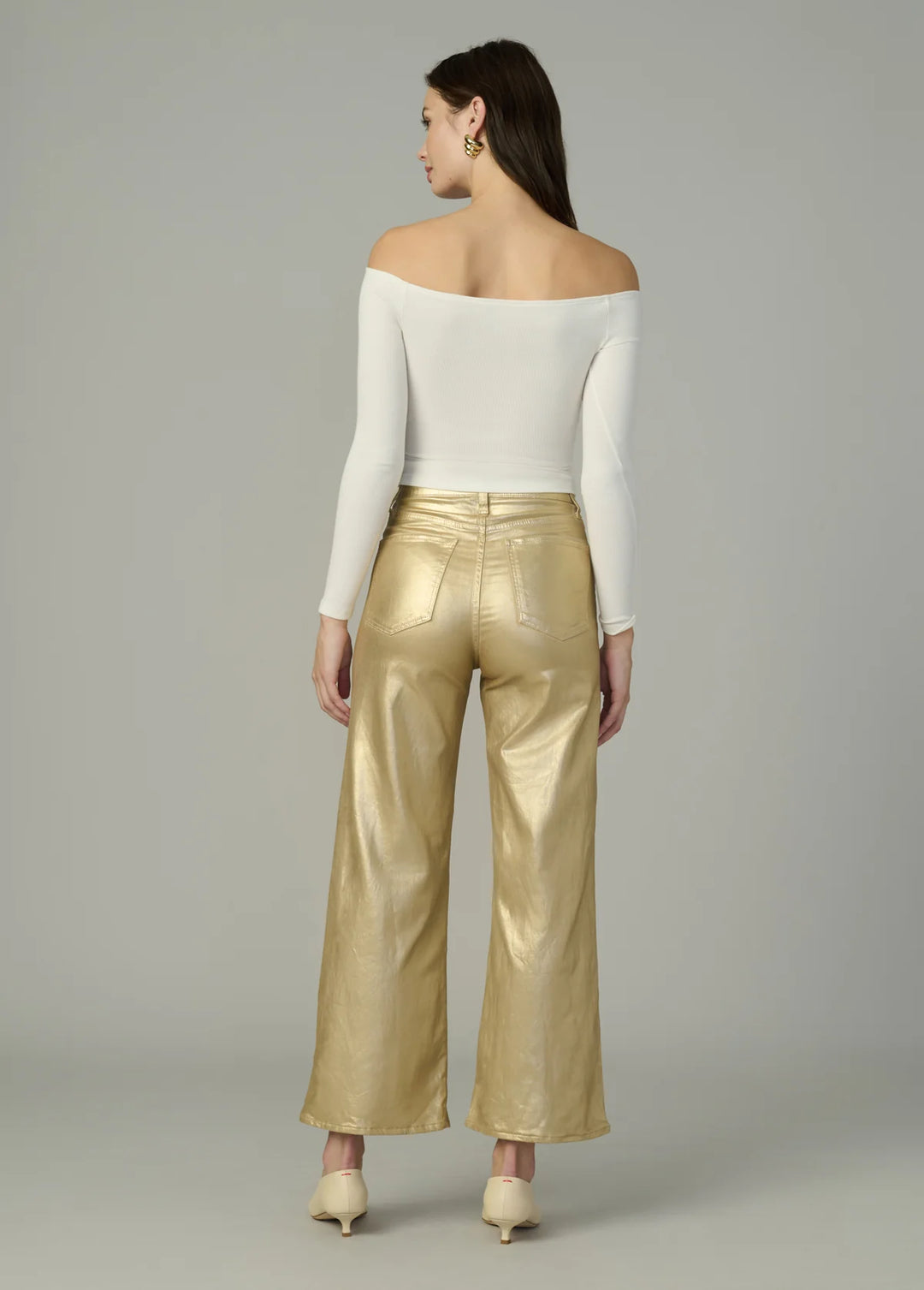 THE MIA HIGH RISE WIDE ANKLE FOIL