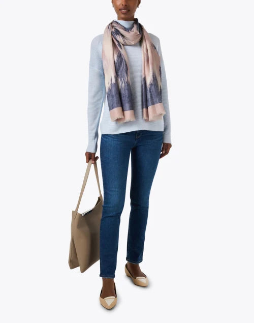BRUSHED IKAT PRINT SCARF