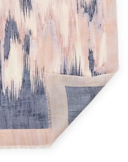 BRUSHED IKAT PRINT SCARF