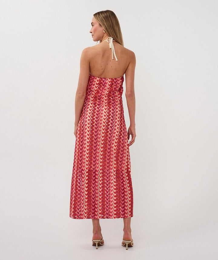 DRESS SLEEVELESS LONG COLORED CROCHET