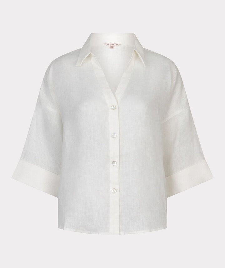 BLOUSE TURN UP LINEN