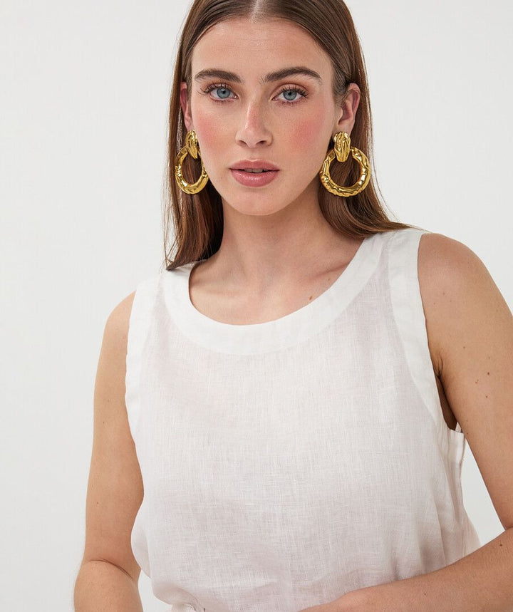 TOP SLEEVELESS LINEN