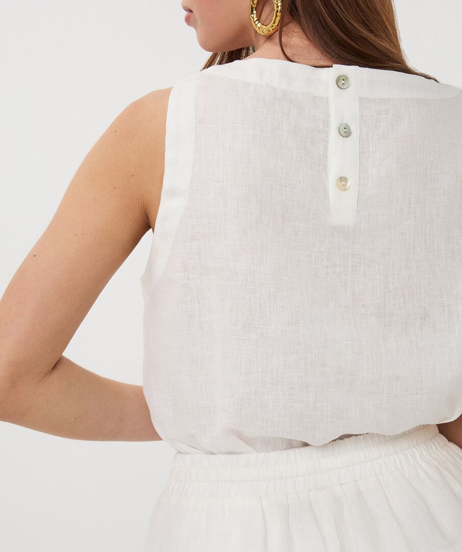 TOP SLEEVELESS LINEN