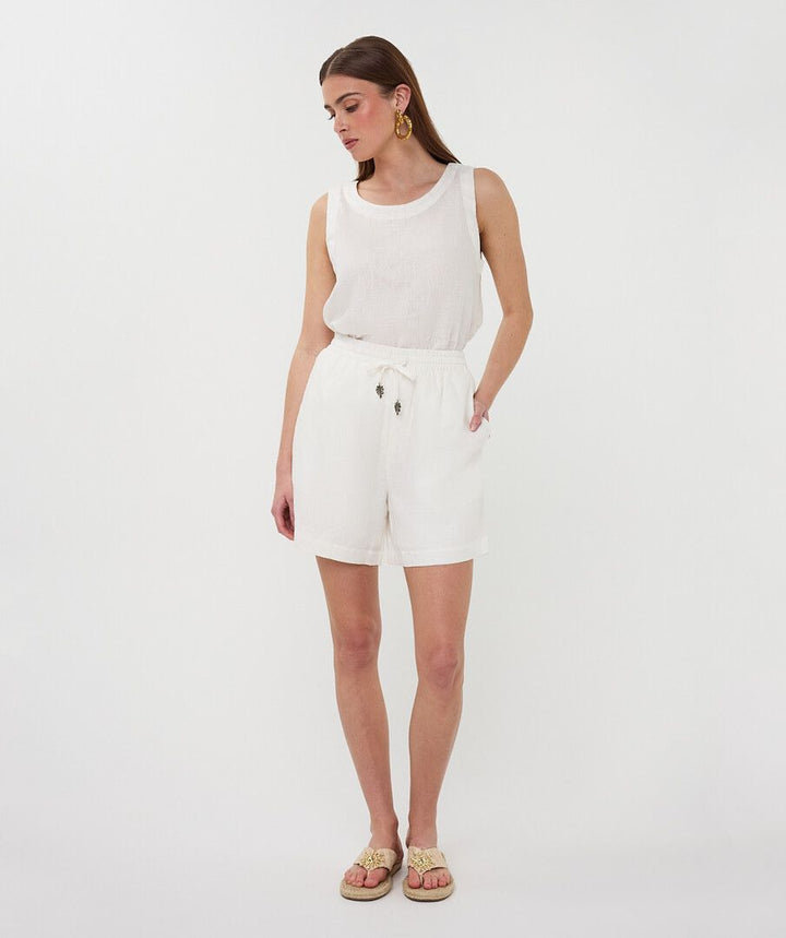 TOP SLEEVELESS LINEN