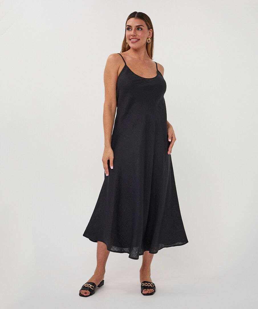 DRESS SINGLET LONG LINEN
