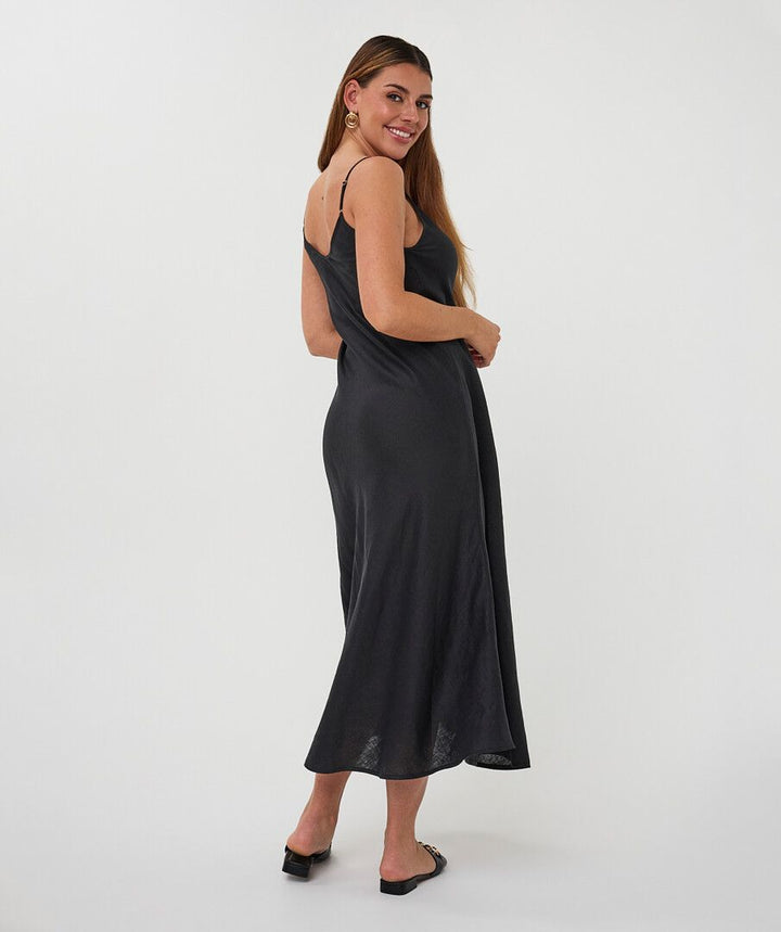 DRESS SINGLET LONG LINEN