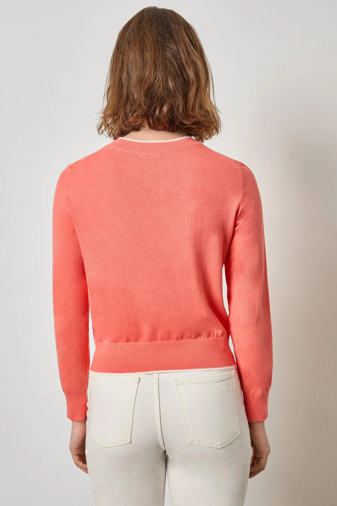 PICOT EDGE CREWNECK SWEATER
