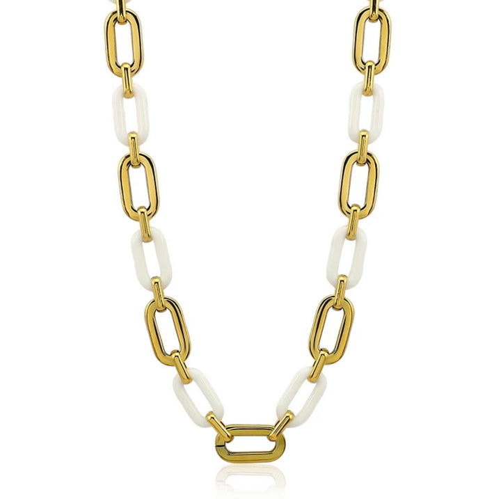 Jenna Acrylic Necklace - White