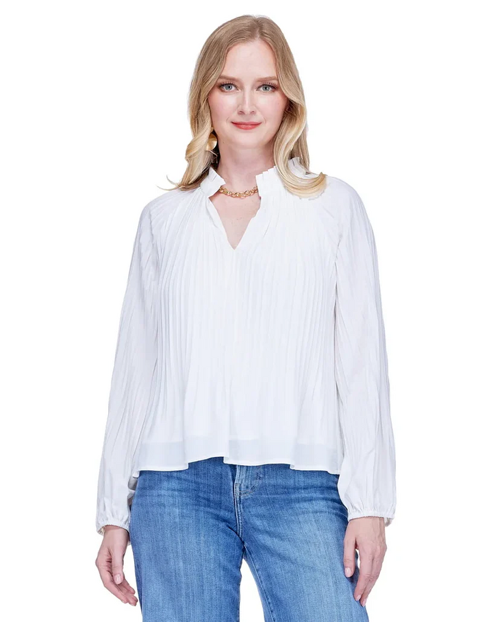 PLEATY PEASANT TOP