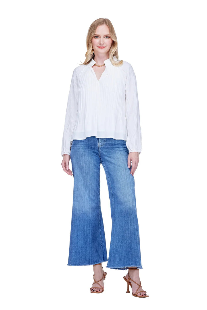 PLEATY PEASANT TOP