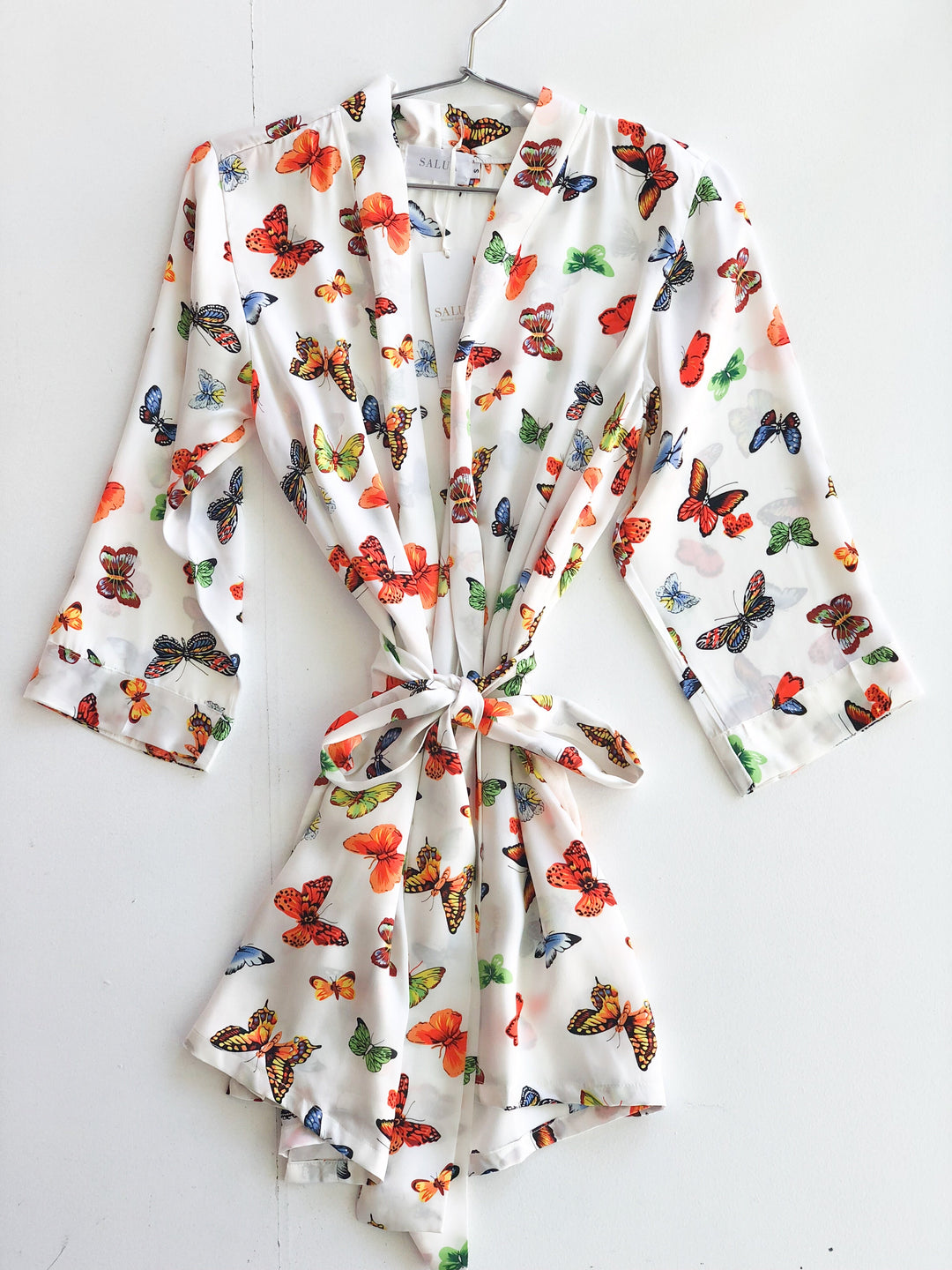 Butterflies Silk Robe