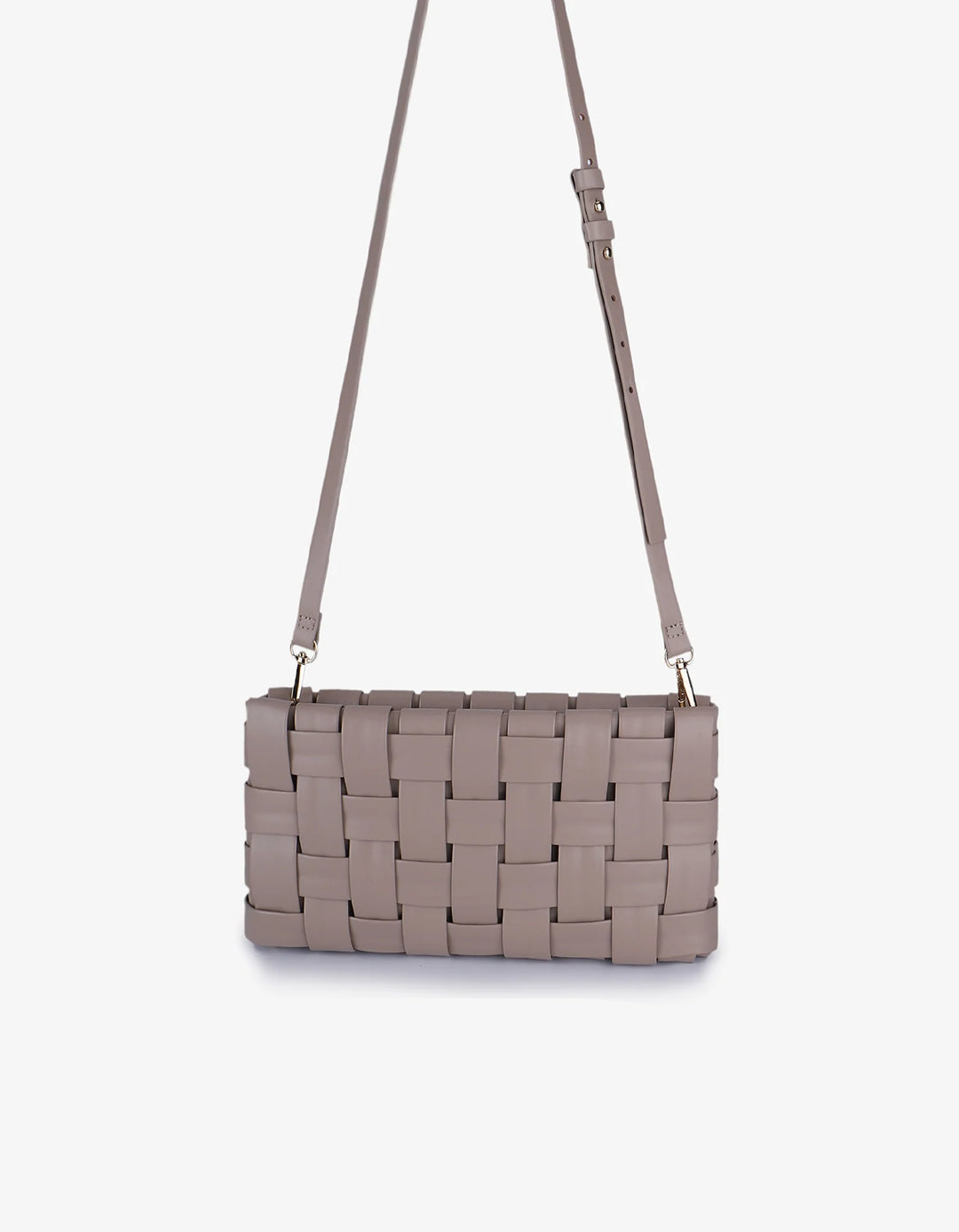 LINDY WOVEN CLUTCH SMALL LIGHT TAN