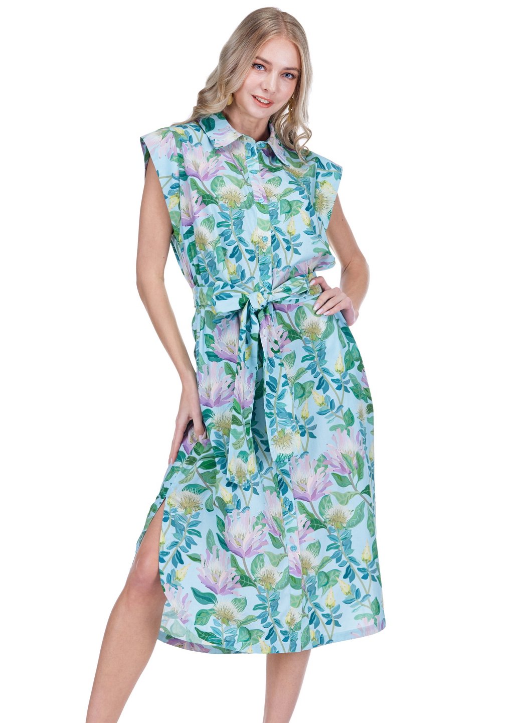 ROUND HEM MIDI DRESS